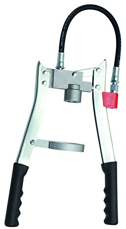 Tecalemit 011681051 Hochdruck Zweihand-Hebelpresse Eco mit Hoochdruckschlauch und Greifkupplung, Grey, 400 bar