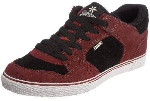 Osiris Shuriken Low Herren-Sportschuhe, Burgunderrot schwarz weiß, 47 EU