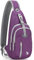 Kimlee Sling Bag Crossbody Taschen Herren Reise Wandern Brust Tagesrucksack für Frauen One Strap Rucksack Leicht Over Shoulder Bag, violett, Einheitsgröße