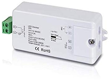 MEC Light Dimmer LED a 1 canale, ricevitore (SR-1009CS) per zone radio LED dimmer max. 1 x 8A 12V / 96W - 36V / 288W