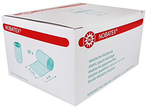 Nobatex Mullbinden gedehnt 4mx8cm 20 Stück