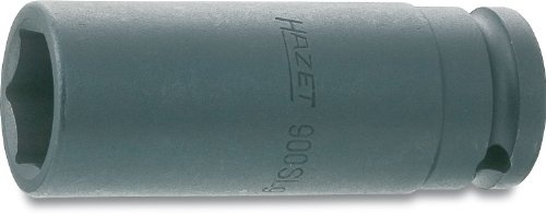 HAZET Kraft-Steckschlüsseleinsatz 900SLG-24, 1/2 Zoll (12,5 mm) Vierkant | 1/2 Zoll (12,5 mm) Vierkant hohl, Antrieb 1/2 Zoll (12,5 mm) Vierkant hohl, Abtrieb Außen-Tractionsprofil Sechskant, SW 24 mm