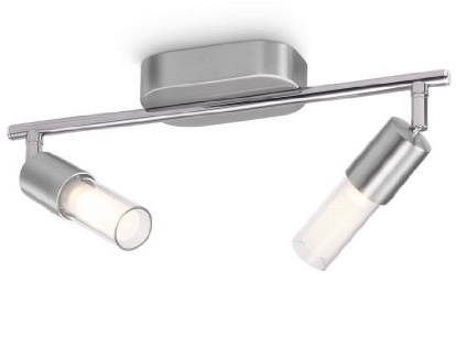 Philips Ledino LED-Deckenspot Pilaster 2-flammig 4 W, matt chrom 564521716