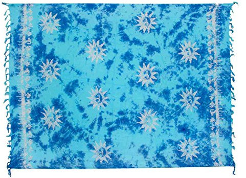 Ciffre Sarong Pareo Wickelrock Dhoti Loop Tuch Strandtuch Handtuch Schal Sonne Türkis