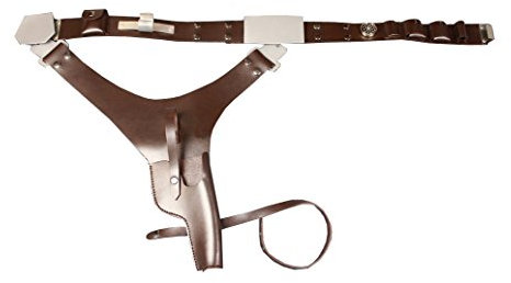 thecostumebase Han Solo Blaster Leder Gürtel Holster + Droid Caller Kostüm Set Star Wars Pouch (M)