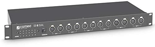 Cameo SB 6 DUAL - 6-Kanal DMX Splitter/Booster (3-Pol und 5-Pol), schwarz