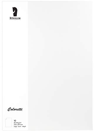 Rössler 220701509 - Coloretti Briefpapier, 80g/m², DIN A4, weiß, 10 Blatt