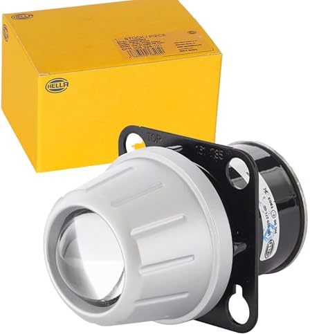 HELLA 1BL 009 071-081 Halogen/DE-Headlight - Premium 50 - 12V - round - Fitting - Lens Colour: transparent - Plug: Blade Terminal - Right Front/Left Front