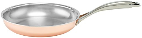 Old Dutch International Copper Tri-Ply Professional Deep Skillet, 10.5-Inch, Copper