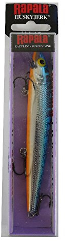 Rapala Unisex-Adult Husky Jerk Angelköder-Angelzubehör mit neutralem Dichtekörper-Süßwasser Spinnköder-Lauftiefe 1.2-2.4m-Fischköder 12cm, 13g-Hergestellt in Estland-Silver Blue, Standard