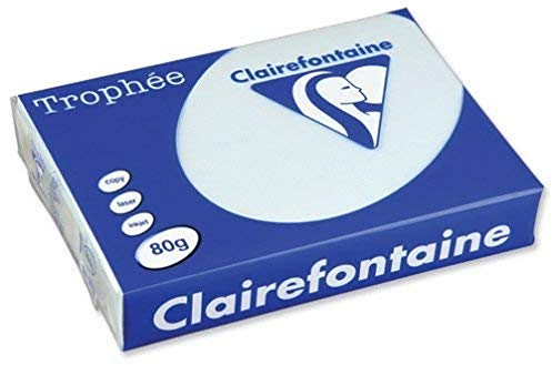Clairefontaine 1971C - Ries Druckerpapier / Kopierpapier Trophee, Pastell Farben, DIN A4, 80g, 500 Blatt, Blau, 1 Ries