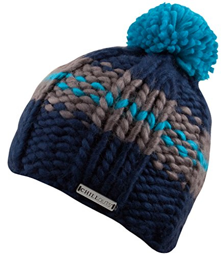 EDDY BLAU Long Beanie Pudelmütze Strickmütze von Chillouts One Size