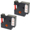2x Schriftband-Kassetten 45015 S0720550 rot auf weiß 12mm x 7m kompatibel für LabelManager LM 160 210D 220P 260P 280 360D 420P 450D 500TS PnP MobileLabeler LabelPoint LabelWriter LW 450 Duo