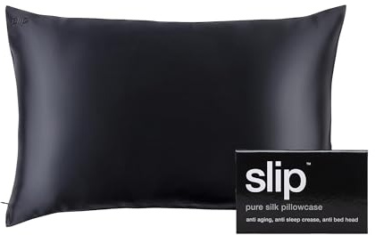 Slip Silk Queen Pillowcase, Black | 100% Pure 22 Momme Mulberry Silk