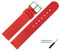MARBURGER Uhrenarmband 16mm Leder Rot Silber - Montage Set 7611642100120