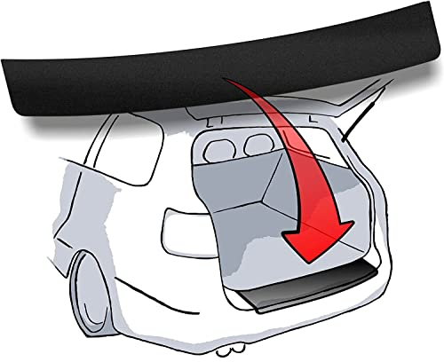passend für Seat Leon ST Kombi - Passform Lackschutzfolie als Selbstklebender Ladekantenschutz (Autofolie und Schutzfolie) schwarz matt/Black 150µm
