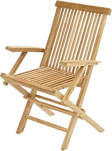 Plob Milford Klappstuhl mit Armlehnen, Natur, 55 x 60 x 90 cm