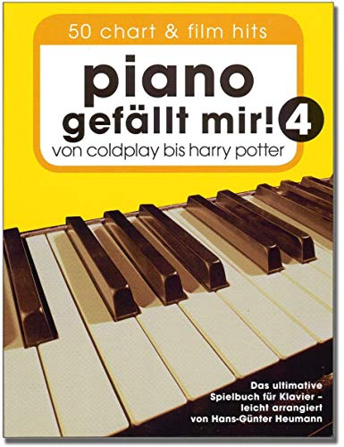 Piano gefällt mir! Band 4-50 Chart und Film Hits - von Coldplay bis Harry Potter - das ultimative Spielbuch für Klavier von Hans-Günter Heumann (mit bunter herzförmiger Notenklammer)