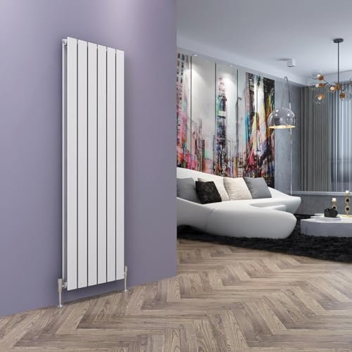 ELEGANT 1600 x 452 mm White Vertical Column Radiator Double Flat Panel Designer Bathroom Radiator