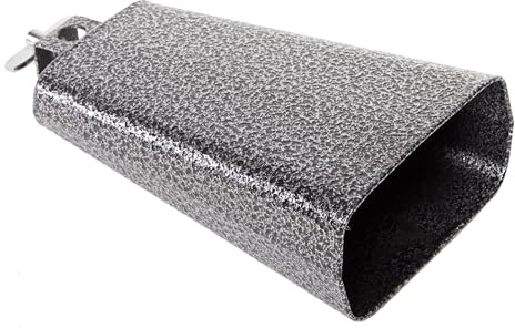 Fame M3 Cowbell, 6 1/2 Zoll, Hochwertige Stahl-Kuhglocke, Schwarz/Silber, 16.5 cm, Montierbar, Durchsetzungsstarker Klang, Exzellente Verarbeitung, Ohne Ständer