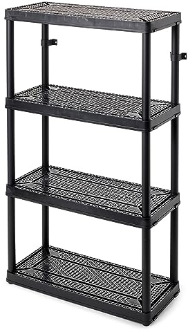 Gracious Living 4 Medium Duty Shelf Unit, Black