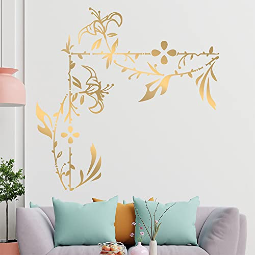 Blumenranke - Linien Wandtattoo in 6 Größen - Wandaufkleber Wall Sticker - Dekoration, Küche, Wohnzimmer, Schlafzimmer, Badezimmer