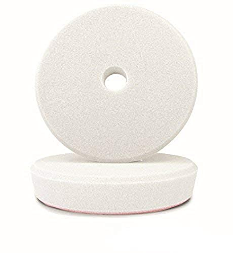 ALCLEAR 5095S Polierpad Auto Polierschwämme, weich für RUPES® Poliermaschine, Durchmesser : 95/80x25 mm, weiß, 2er Set, Polierpad, Polierschwamm f. Autopflege