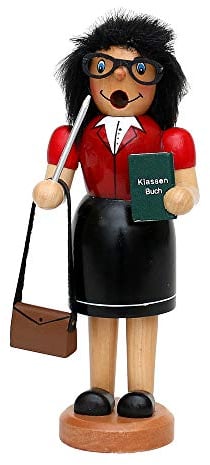 Dekohelden24 Räuchermann als Lehrerin, ca. 19 cm