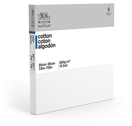 Winsor & Newton Lienzo de algodón, Blanco, 20 x 20 cm