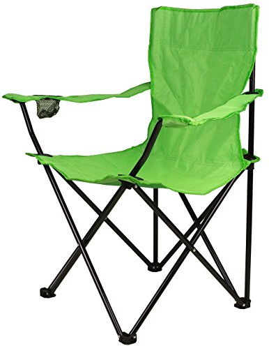Nexos Angelstuhl Anglerstuhl Faltstuhl Campingstuhl Klappstuhl mit Armlehne und Getränkehalter praktisch robust leicht hellgrün