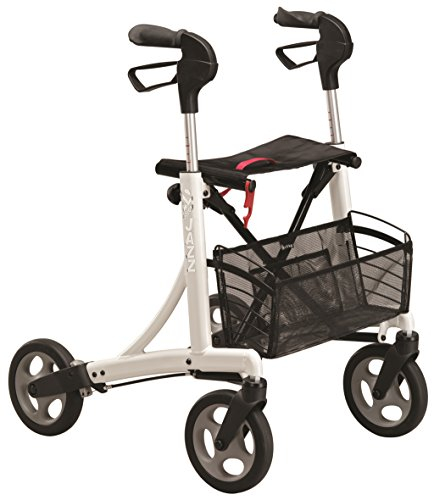 Orthopädische Rollator Dolomite Jazz I 600 | Mit Sitz, Korb aus geflochtenen, Bremsen und Räder | Invacare