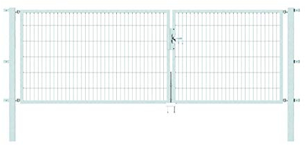 Alberts 647971 Doppeltor Flexo mit Zubehör | verschiedene Breiten und Höhen | feuerverzinkt | Breite 350 cm | Höhe 120 cm