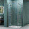 Mai & Mai cabine de douche en angle 80x120cm avec une porte paroi de douche avec bac à douche verre transparent de 6mm avec revêtement nano easy clean Rav05K