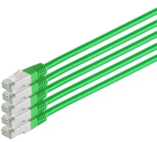 Kabelbude.eu Patchkabel Netzwerkkabel Ethernet LAN Kabel Cat 6 S/FTP PIMF Halogenfrei Grün 1m 250 MHz