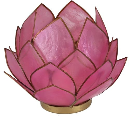 GURU SHOP Lotus Teelicht Muschel 14x10 cm - Rosa