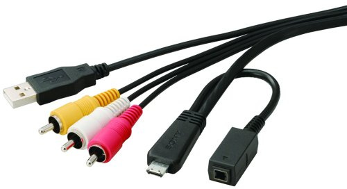 Sony VMCMD3 Cable para cámara fotográfica 1,5 m Negro - Cable para cámaras fotográficas (1,5 m, Negro, Male Connector/Male Connector, Sony DSC-W)