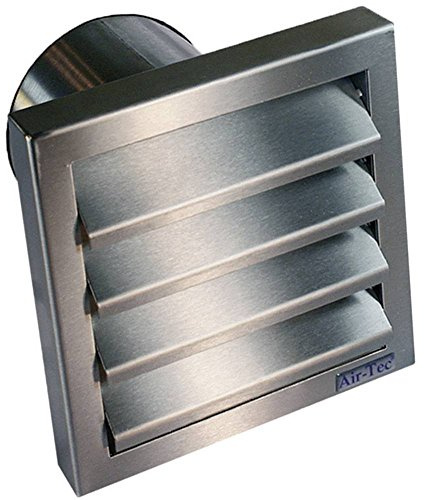 Wallair N31845 Ablufthaube mit Rückstauklappe Edelstahl Passend für Rohr-Durchmesser: 10 cm