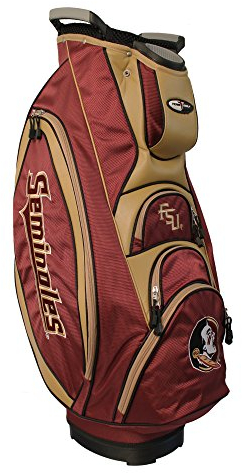 Team Golf NCAA Florida State Seminoles Victory Golfwagentasche, 10-Wege-Top mit integriertem Doppelgriff und externem Putterbrunnen, Kühltasche, gepolstertem Gurt, Schirmhalter und Abnehmbarer