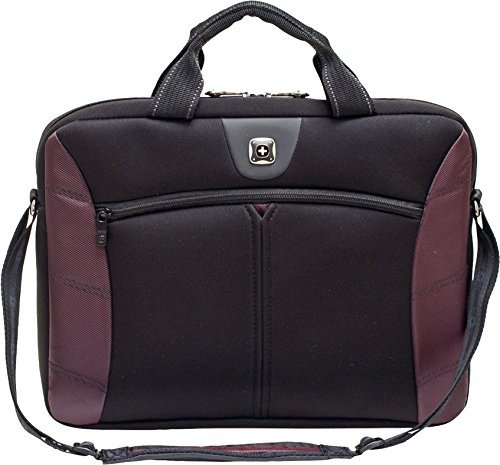 WENGER SHERPA SLIM - Black/Burgundy - 16'' PC Bag