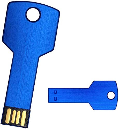 Lot de 10 4 Go 4 G USB en métal flash drive mémoire Stick en forme de clé en métal Clé USB 2.0 4 Go - bleu