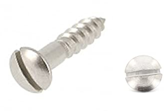 20 Stk, DIN 95 A2 5,0X45 Holzschraube Linsensenkkopf Schlitz EDELSTAHL A2 V2A