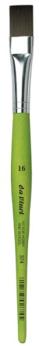 DA VINCI Spazzola Piatta Serie 374, 16, Fibra Sintetica, Verde, 19.5 x 1.36 x 30 cm
