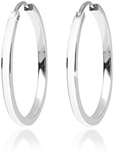 Elli Ohrringe Damen Creolen Basic Filigran mit Emaille in 925 Sterling Silber
