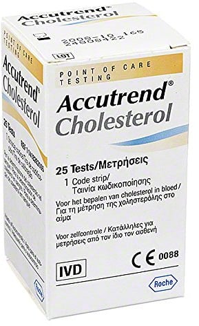 accutrend cholesterol teststreifen 25 St