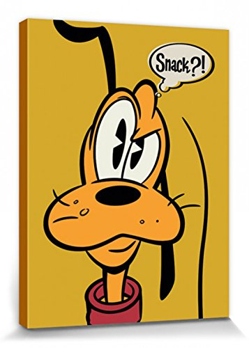 1art1 Pluto Poster Snack?! Bilder Leinwand-Bild Auf Keilrahmen | XXL-Wandbild Poster Kunstdruck Als Leinwandbild 40x30 cm