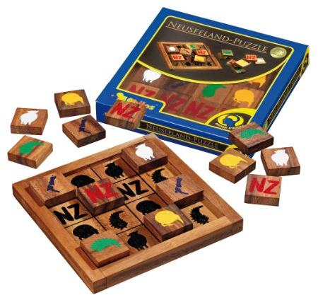 Philos 6217 - Neuseeland-Puzzle, 16 Puzzle Teile, Legespiel