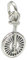 Einrad Sterling Silber Charm .925 x 1 Einrad Fahrradanhänger