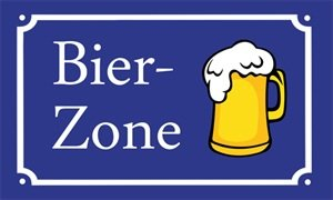 FRIP BIERZONE Maßkrug Fahne 1,50 x 0,90m Flagge Fahnen mit 2 Ösen