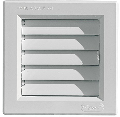 First Plast - Grille de ventilation PVC - Grille à encastrer pour climatisation avec volets réglables 140x140mm