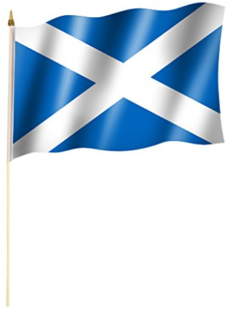 Stockflagge/Stockfahne SCHOTTLAND Flagge/Fahne ca. 30 x 45 cm mit ca. 60cm Stab/Stock